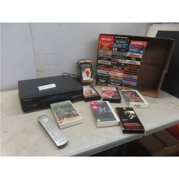 Panasonic VCR Model PV-9400 With Remote and 49 VHS Movies