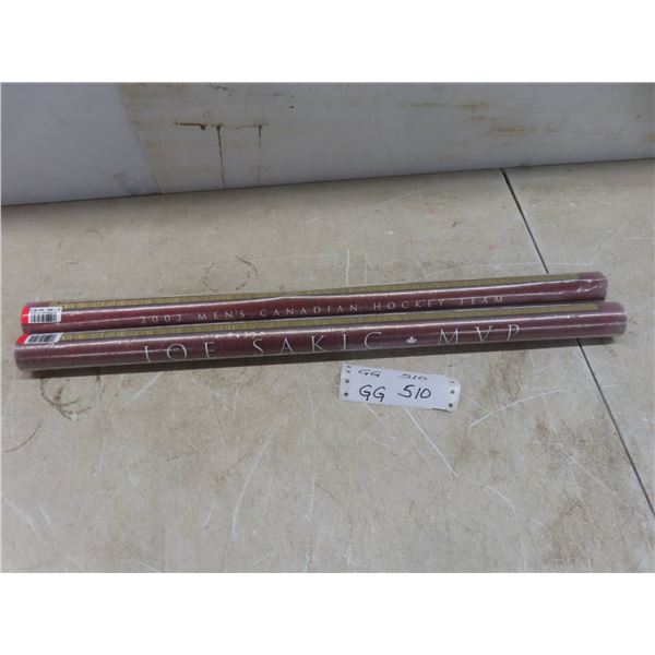 2 Sealed Hockey Posters: Joe Sakic MVP 2002 Men’s Canadian Hockey Team