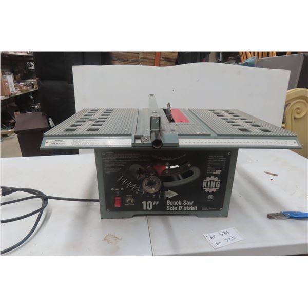 King 10-Inch Portable Table Saw, Tested and Working Well