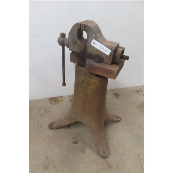 Vintage Vise on Cast Iron Stand