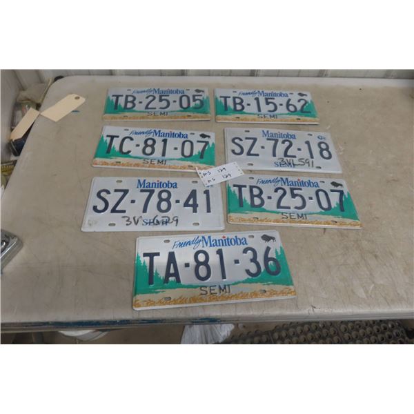 7 MB Semi License Plates