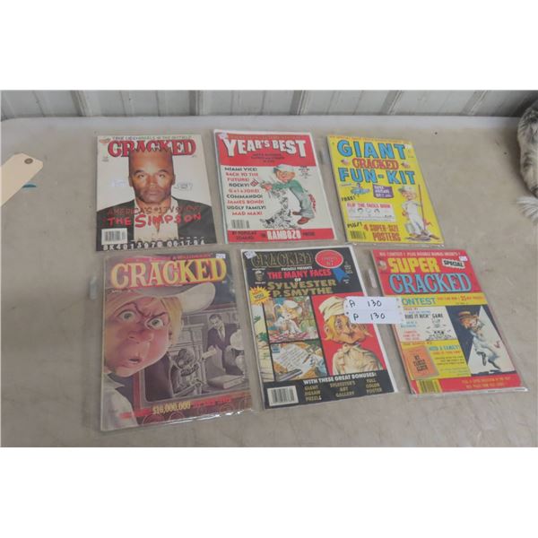 6 Cracked Magazines - The Simpsons, Super Cracked, and More!