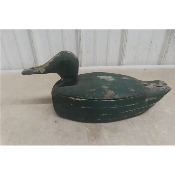 Wood Carved Duck Decoy - Old! I Can Tell By The Quack!