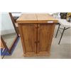 Image 1 : Rustic Fold-Out Liquor Cabinet 39" x 21" x 25", Extended 38" x 54" x 25"