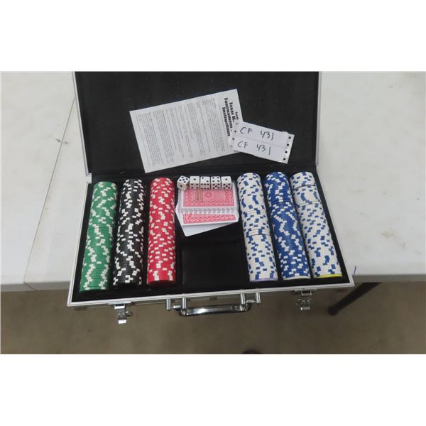 Texas Holdem Poker Chip Cards and Case