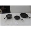 Image 1 : 2 Cast Frying Pans and Cast Pot w/ Lid