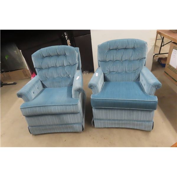 2 Living Room Matching Swivel Rocker Chairs