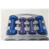 Image 3 : 16 lb Vinyl Dipped Dumbbell Set With Case