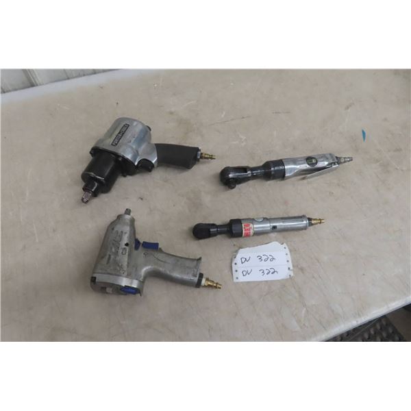 4 Air Tools: 1/2" Impact, 3/8" Impact, 1/2" Air Ratchet, 1/4" Ratchet