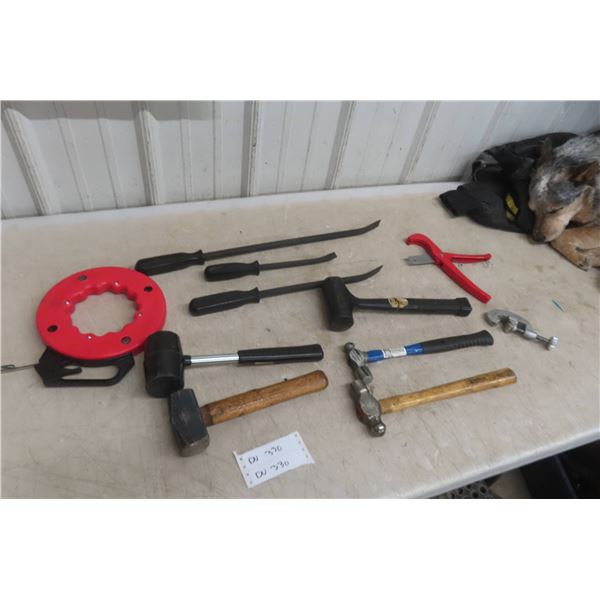 Ball Pein Hammer; Rubber Mallet; Steel Mallet; Pry Bar; Pipe Cutter