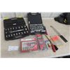 Image 1 : 2x 3/8" Socket Sets, Portercable 7-Piece Forstner Bit Set, Drill Bits, Precision Picks, Magnets