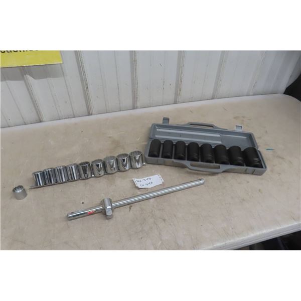 3/4" Impact Sockets and 1/2" Sockets With 3/4" Strong Bar