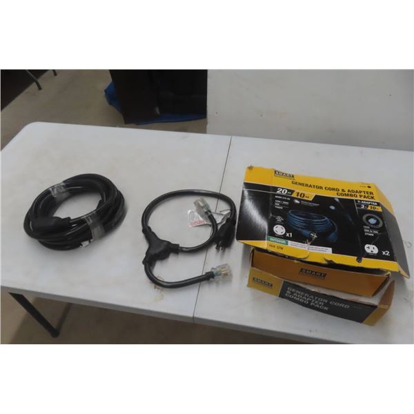 Generator Cord and Adapter Combo Pack, 20' and 3'