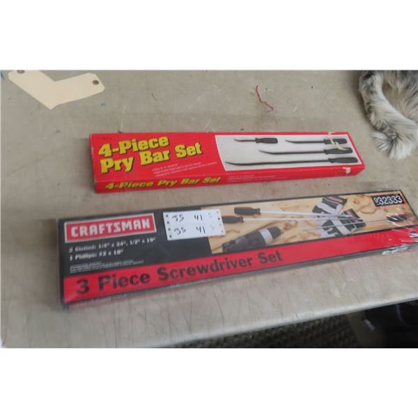 New Craftsman 3-Piece Screwdriver Set and 4-Piece Pry Bar Set