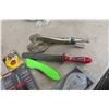 Image 2 : Metal Tool Box With Screwdrivers Wrench Stud Finder Chalk Line Plus