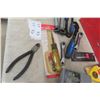 Image 5 : Metal Tool Box With Screwdrivers Wrench Stud Finder Chalk Line Plus