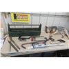 Image 1 : Wood Tool Box Wrecking Bar Hack Saw Saw Gauge Files Hatchet