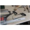 Image 2 : Wood Tool Box Wrecking Bar Hack Saw Saw Gauge Files Hatchet