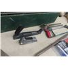 Image 5 : Wood Tool Box Wrecking Bar Hack Saw Saw Gauge Files Hatchet