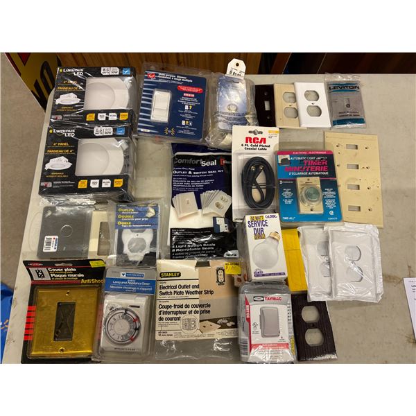 Electrical Timers, Bulbs, Plate Covers, LED Lights