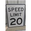 Image 2 : 3 Metal Traffic Signs: 2 Speed 20 Limit 18" X 24" and North 6" X 24"