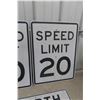 Image 3 : 3 Metal Traffic Signs: 2 Speed 20 Limit 18" X 24" and North 6" X 24"