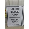 Image 2 : 3 Signs No Ramp Blocking Building Entrance No Standing Largest 18" X 24"