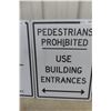 Image 3 : 3 Signs No Ramp Blocking Building Entrance No Standing Largest 18" X 24"