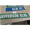 Image 4 : 3 Street Signs Wpg Storey Elm Jefferson Largest 6" X 30"