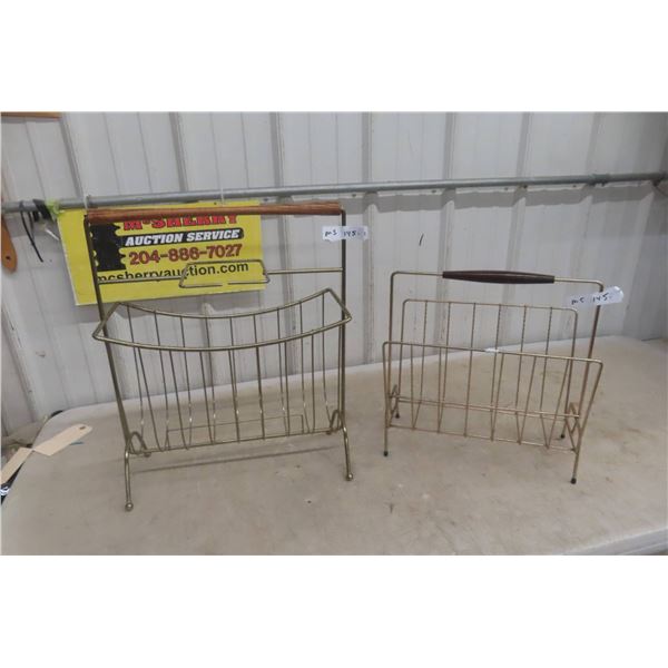 2 Mid Century Modern Magazine Racks