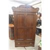 Image 1 : Wardrobe 2 Door With Bottom Drawer 83" X 43" X 17 1/2" Tiger Fumed Oak - Very Nice!