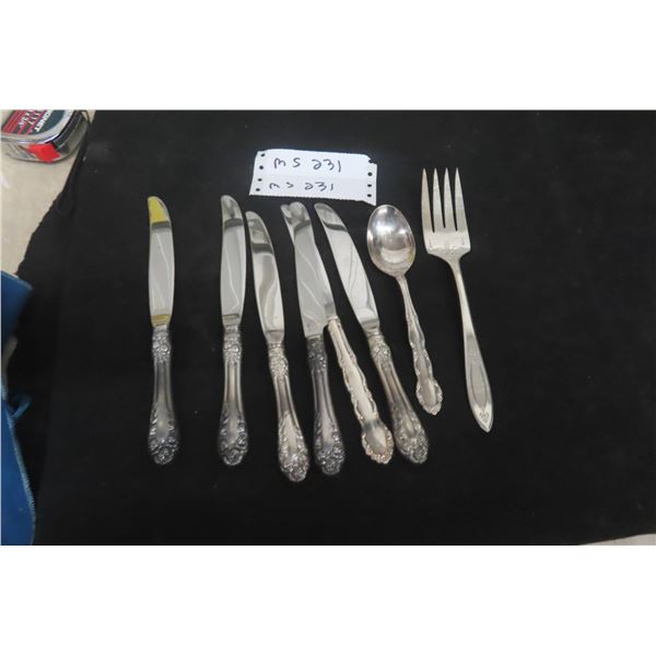 8 Flatware Plated And Sterling