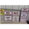 Image 1 : 3 Street Signs No Parking No Standing - Largest 12" X 24"