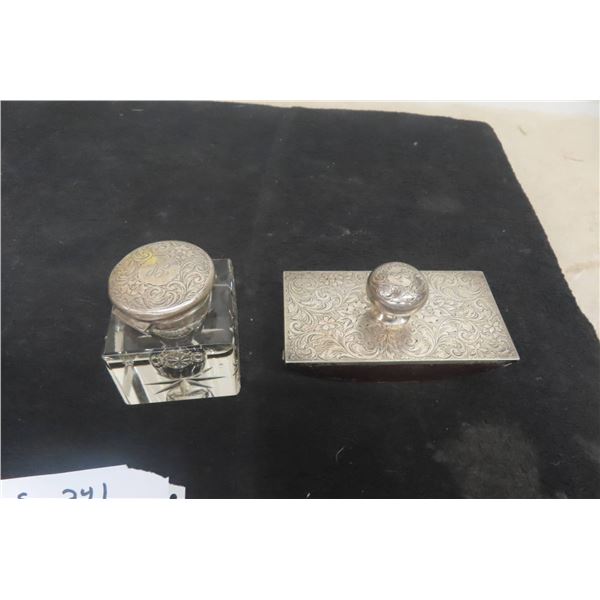 Birks Sterling Inkwell And Blotter