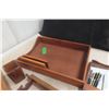 Image 2 : Wood Tray Office Organizer With High End Pens