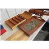 Image 7 : Wood Tray Office Organizer With High End Pens
