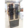 Image 1 : MCM Black Lacquer Cabinet With Glass And Gold Trim 72" X 30" X 15"