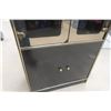Image 5 : MCM Black Lacquer Cabinet With Glass And Gold Trim 72" X 30" X 15"