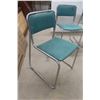 Image 2 : Set Of 4 Mid Century Dining Room Chairs With Chrome Frames Stackable