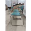 Image 5 : Set Of 4 Mid Century Dining Room Chairs With Chrome Frames Stackable