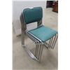 Image 7 : Set Of 4 Mid Century Dining Room Chairs With Chrome Frames Stackable