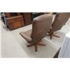Image 6 : 2 Matching Leather/Leather Style Swivel Chairs