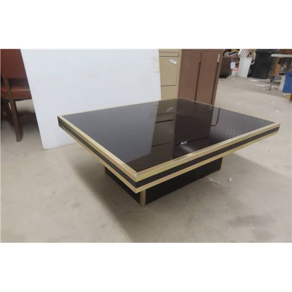 Black Lacquer Coffee Table 14" X 42" X 30"