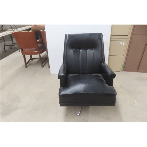 Leather/Leather Style Swivel Rocker Chair