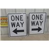Image 1 : 2 One Way Traffic Signs 18" X 24"