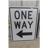 Image 2 : 2 One Way Traffic Signs 18" X 24"