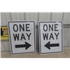 Image 1 : 2 One Way Traffic Signs 18" X 24"