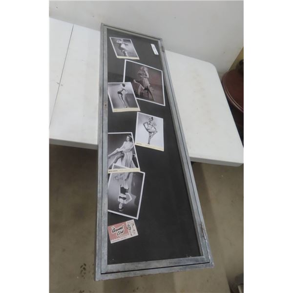 Black and White Promotional Photo Memorabilia From The Carousel Club Featuring Burlesque Performer