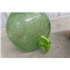 Image 3 : Green Glass Drink Dispenser with Gingham Lid and Tap