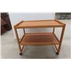 Image 1 : Stereo Stand Rolling Believed Teak 23" X 28" X 17 1/2"